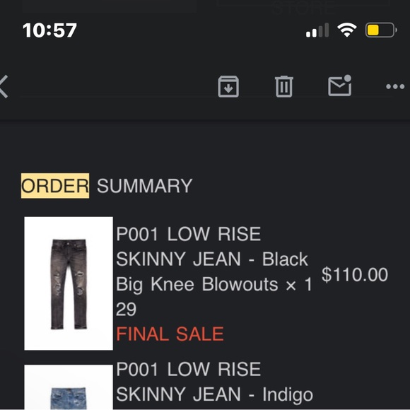 Men's Distressed Black Jeans - Picture 4 of 4